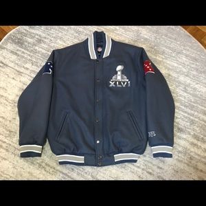 NFL Super Bowl XLVI Wool Jacket Size XL -